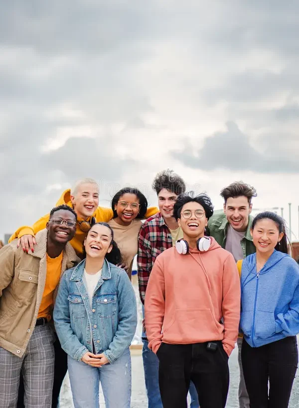 vertical-portrait-big-goup-multiracial-teenage-highschool-students-having-fun-smiling-laughing-together-286658698